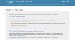 Desktop Screenshot of prescriptionadvantagema.org