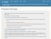 Tablet Screenshot of prescriptionadvantagema.org